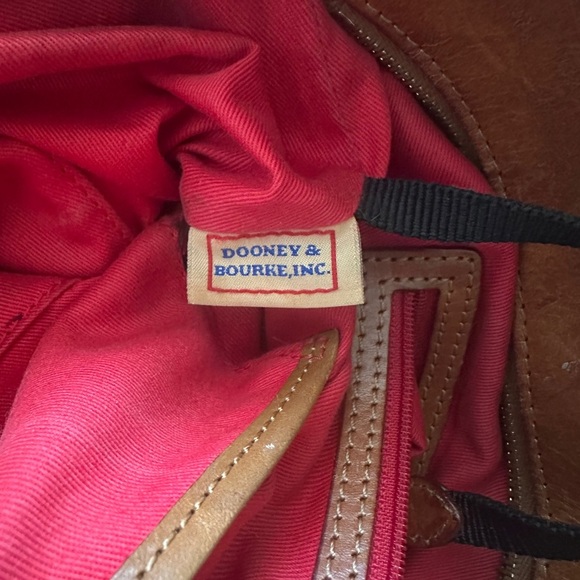 DOONEY & BOURKE Blue White Canvas Leather Logo Tote $369 LARGE EVERYDAY - Picture 14 of 14